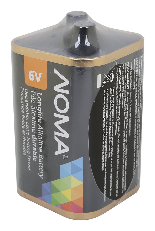 NOMA 1-pk 6V / 6 Volt Square Alkaline Lantern Battery, Long Lasting Q0