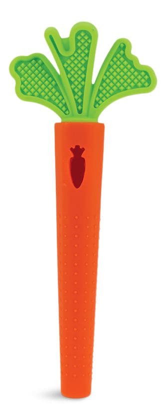 Nuby BPA-Free Hollow Silicone Sensory Carrot Teething Tube O0
