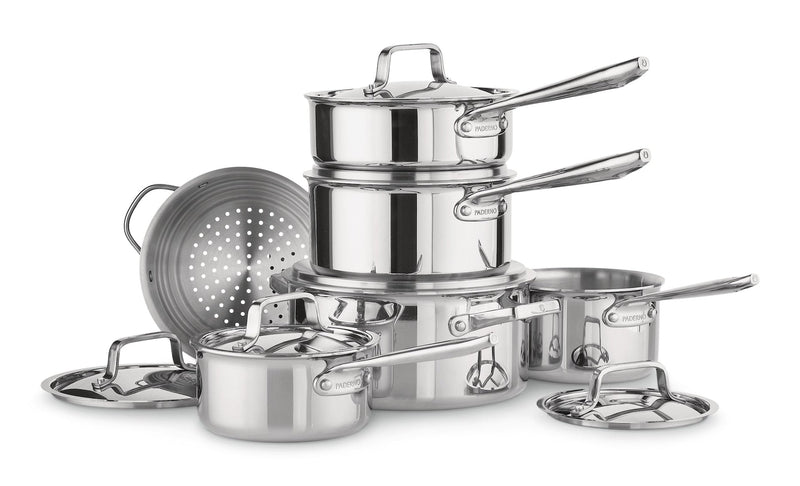 PADERNO Canadian Professional Clad Cookware Set, Oven Safe, 12-pc C4