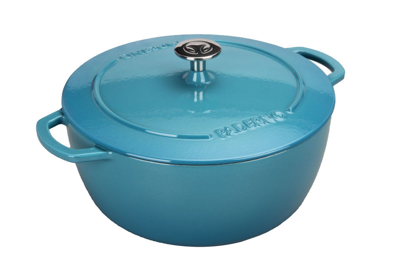 PADERNO Cast Iron Dutch Oven, Atlantic Blue, 6.6-L T0