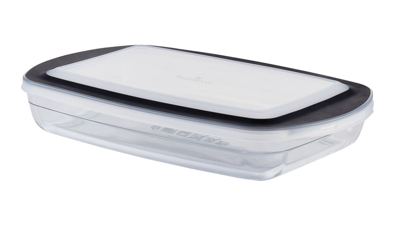 PADERNO Glass Rectangular Baking Dish with Lid, 2.8-qt H0