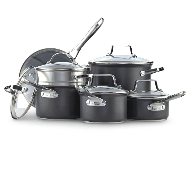 PADERNO Hard Anodized Cookware Set, Non-Stick, PFOA-Free, Dishwasher & Oven Safe, 12-pc Z6