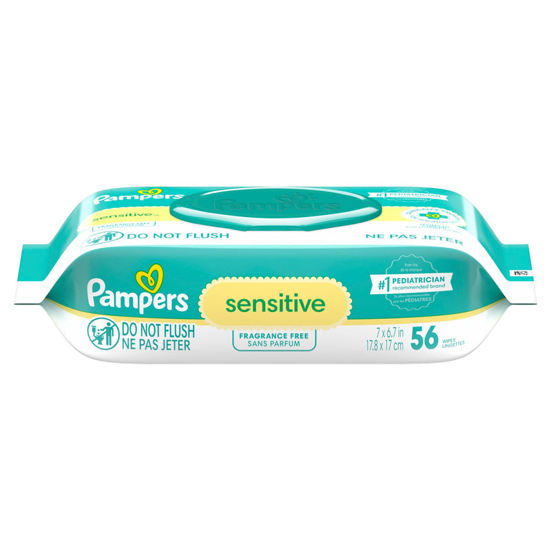 Pampers Sensitive Baby Wipes 1X Pop-Top, 56 Count C1