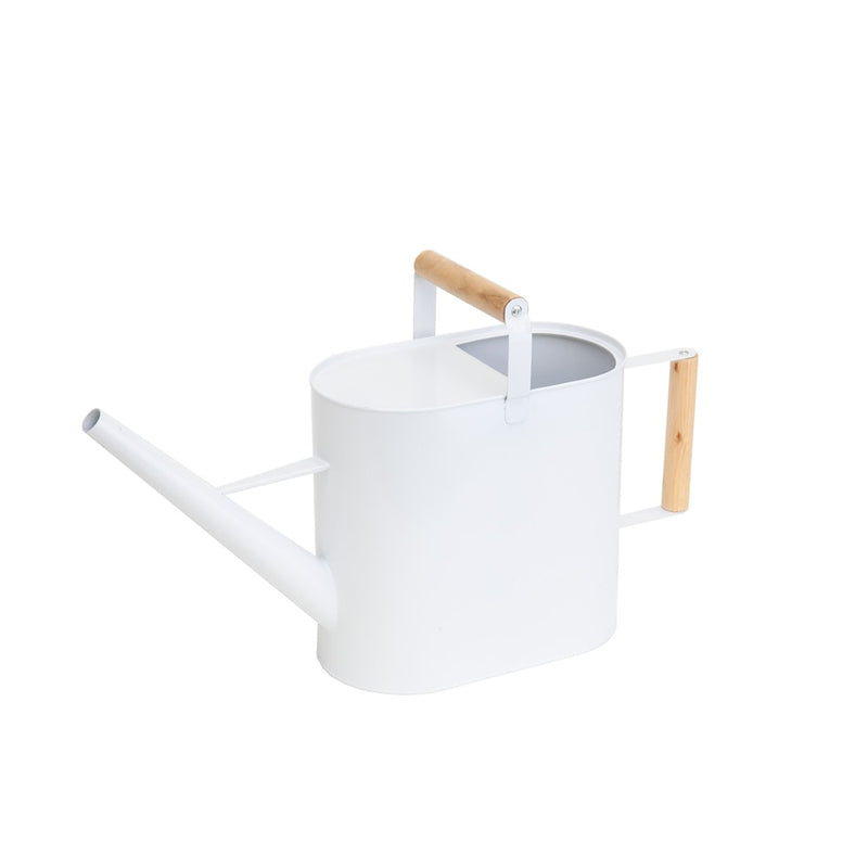 Panacea Nordic Habitat Wood Finish Watering Can, White, 2-Gal K2