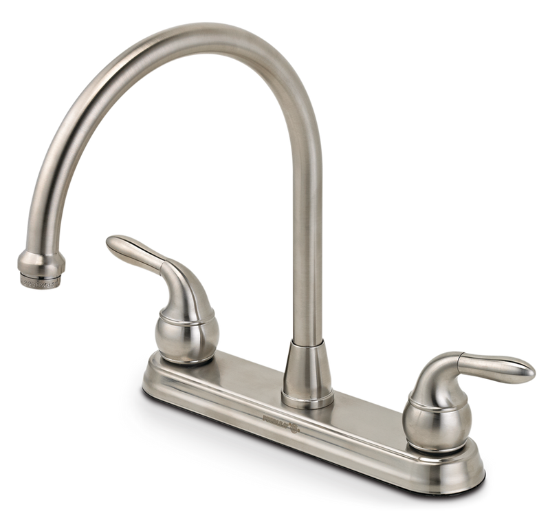 Peerless Double Handle Kitchen Faucet, Brushed Nickel I2