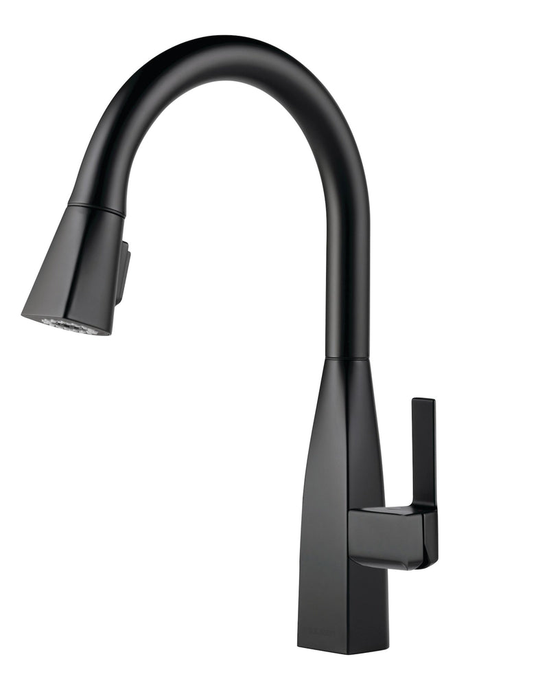 Peerless Xander Single-Handle Pull-Down Kitchen Faucet, Black T7