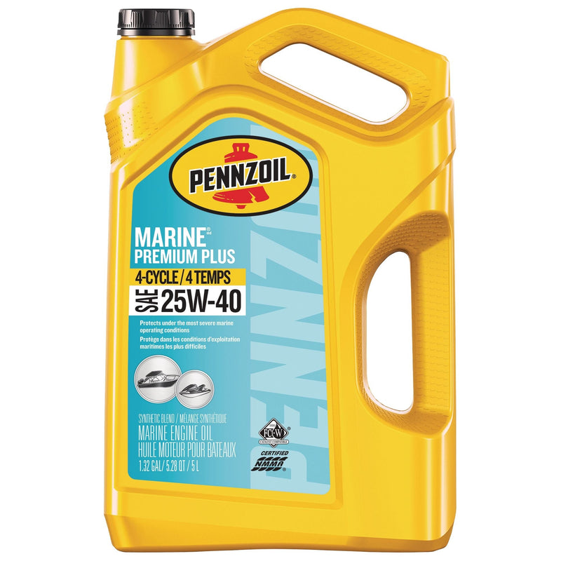 Pennzoil Marine Premium Plus 25W-40 4-Cycle Engine Oil, 5-L G0