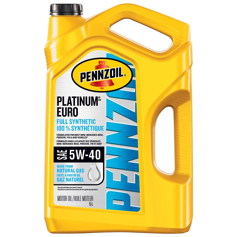 Pennzoil Platinum Euro 5W40 Synthetic Engine/Motor Oil, 5-L V1