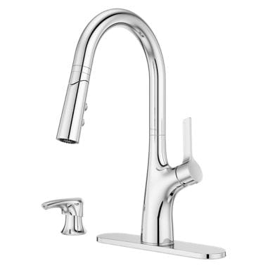 Pfister Ceylon Pull-Down Kitchen Faucet, Polished Chrome P7
