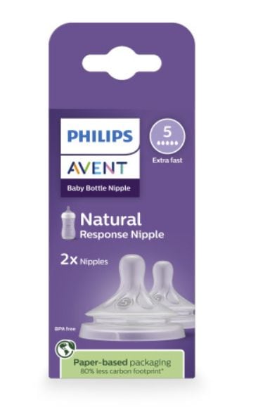 Philips Avent Response Nipple Flow 5 for 6M+, 2-pk Q9