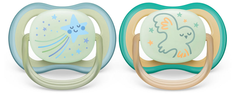 Philips Avent Ultra Air Pacifier, 0-6 Months, Smiling Star & Owl, 2-pk W4