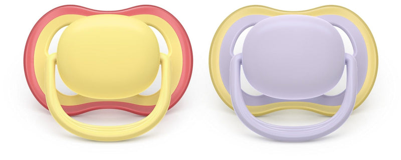 Philips Avent Ultra Air Powder Yellow Pacifier for 0-6M, 2-pk W0