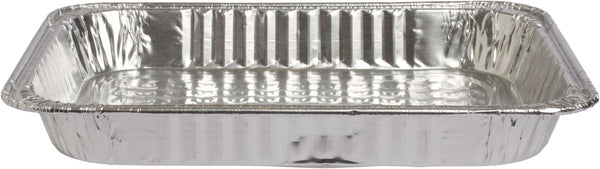 Rectangle Foil Reusable Half Size Steam Baking Pan, Silver, 12-in, for Baking/Cooking/Steaming W8