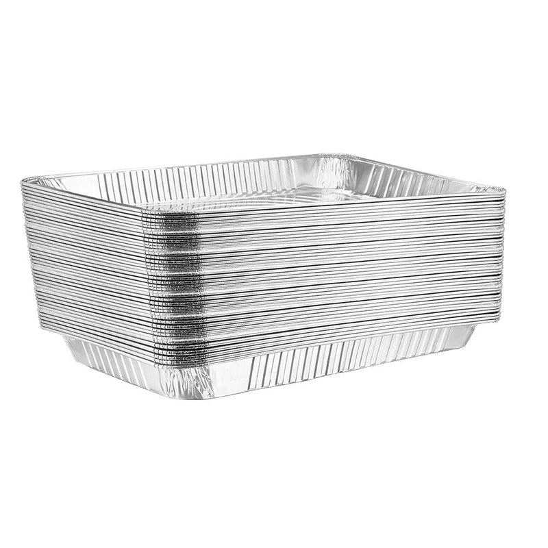 Rectangle Foil Reusable Medium Size Steam Baking Pan, Silver, 20-in, for Baking/Cooking/Steaming I6