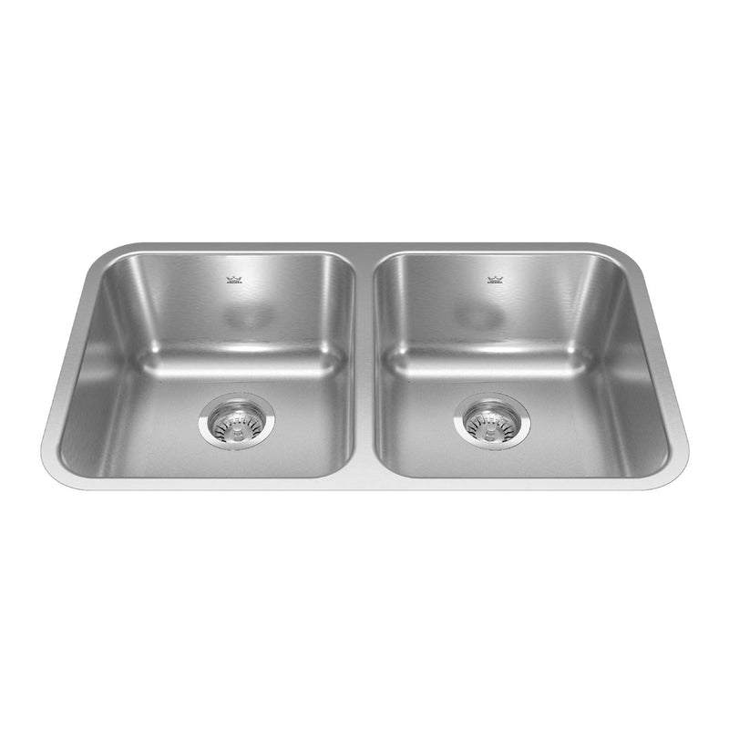 Reginox FB Double Stainless Steel Sink, 30.88x17.75-in U9