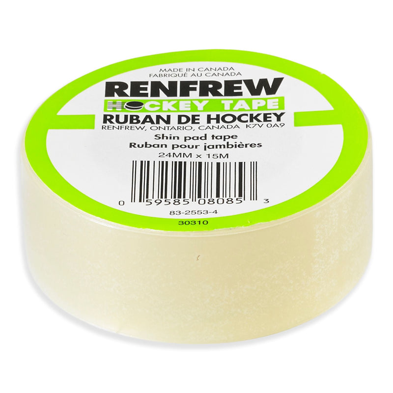 Renfrew Shin Pad Hockey Tape, Clear, 24-mm x 15-m I1