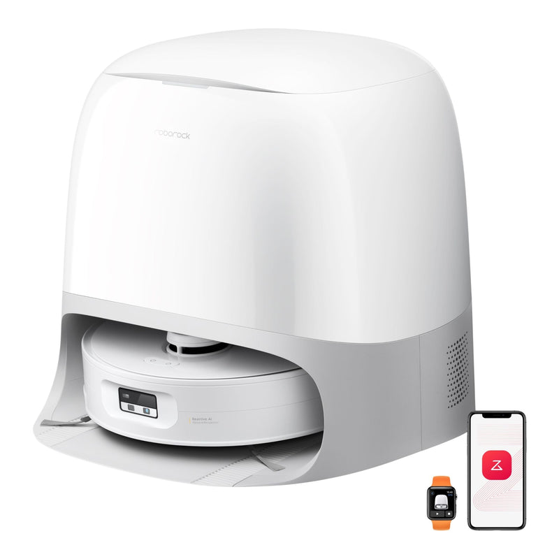 Roborock Qrevo Curv 2 Flow Robot Vacuum & Mop featuring 20,000 Pa suction, a 220 RPM roller mop, and advanced LiDAR navigation. E3