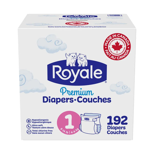 Royale Premium Baby Diapers, Sizes 1 - 2 L1
