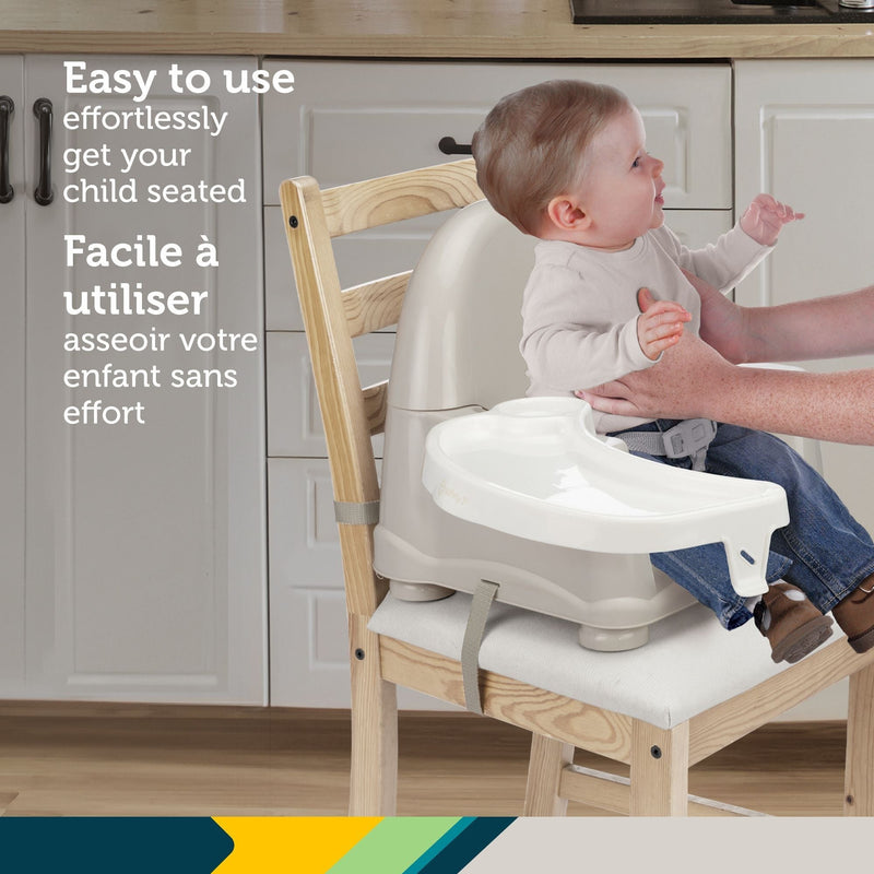 Safety 1st Easy Care Taupe Swing Tray Booster Seat G3