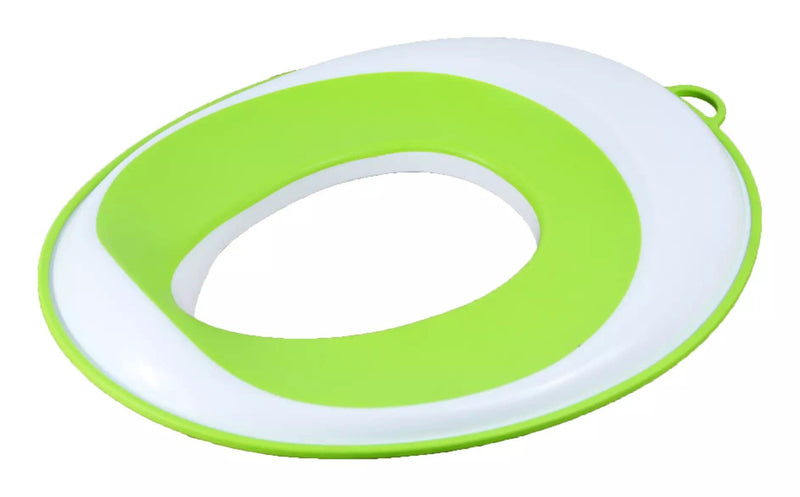 Simplicité Kids' Potty Training Toilet Seat, Anti-Slip Edges, White/Green S7