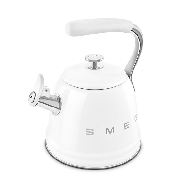 SMEG Traditional Stove Top Whistling Kettle, White, 2.3-L C6