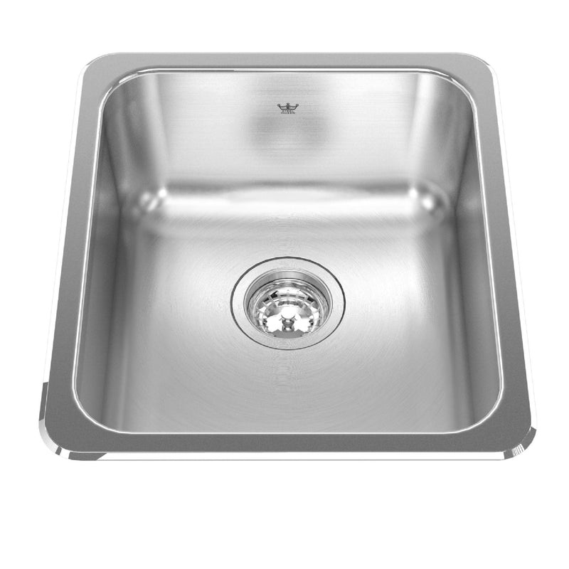 Steel Queen Drop In Single Stainless Steel Sink, 16.13x18.13-in J4