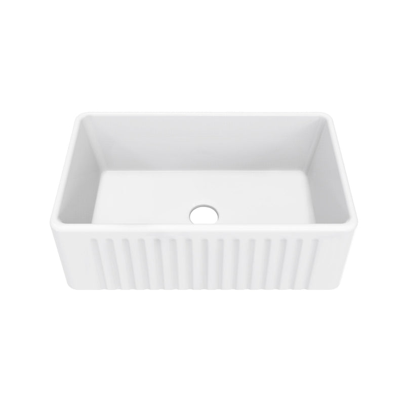 Swiss Madison Delice Ceramic Farmhouse Kitchen Sink with Apron, 30-in x 18-in C5
