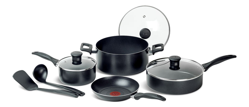 T-fal Viva Non-Stick Cookware Set, Black, 9-pc I4