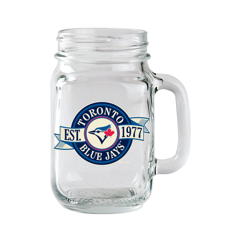 Toronto Blue Jays Mason Jar Mug Pint Glass For MLB Baseball Fans/Collectors, 14-oz U9