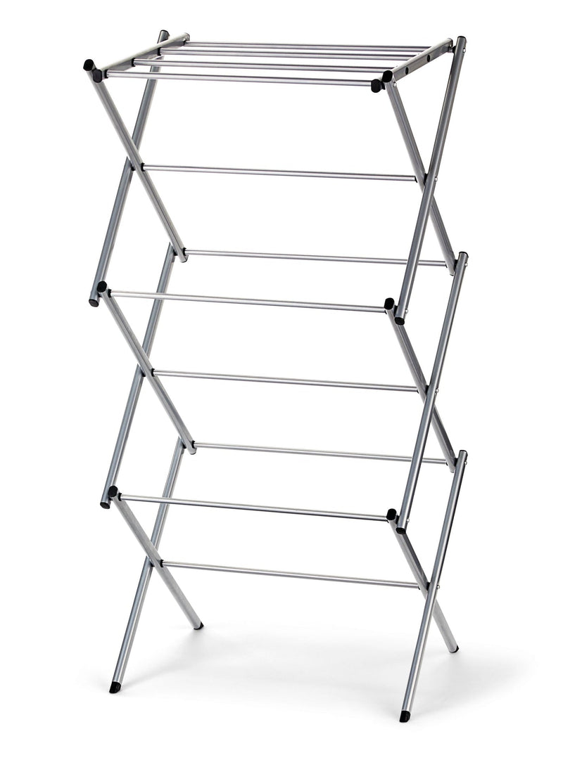 type A Accordion Drying Rack, 20.9 x 14.5 x 40.9-in, Silver M4