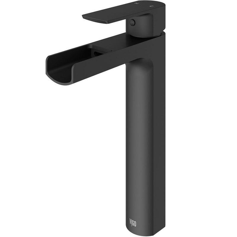 VIGO Amada Single Handle Vessel Sink Bathroom Faucet, Matte Black X4