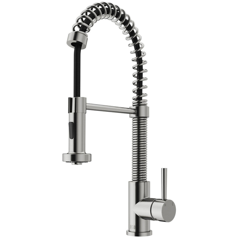 VIGO Edison Pull-Down Spray Kitchen Faucet, Stainless Steel Z8
