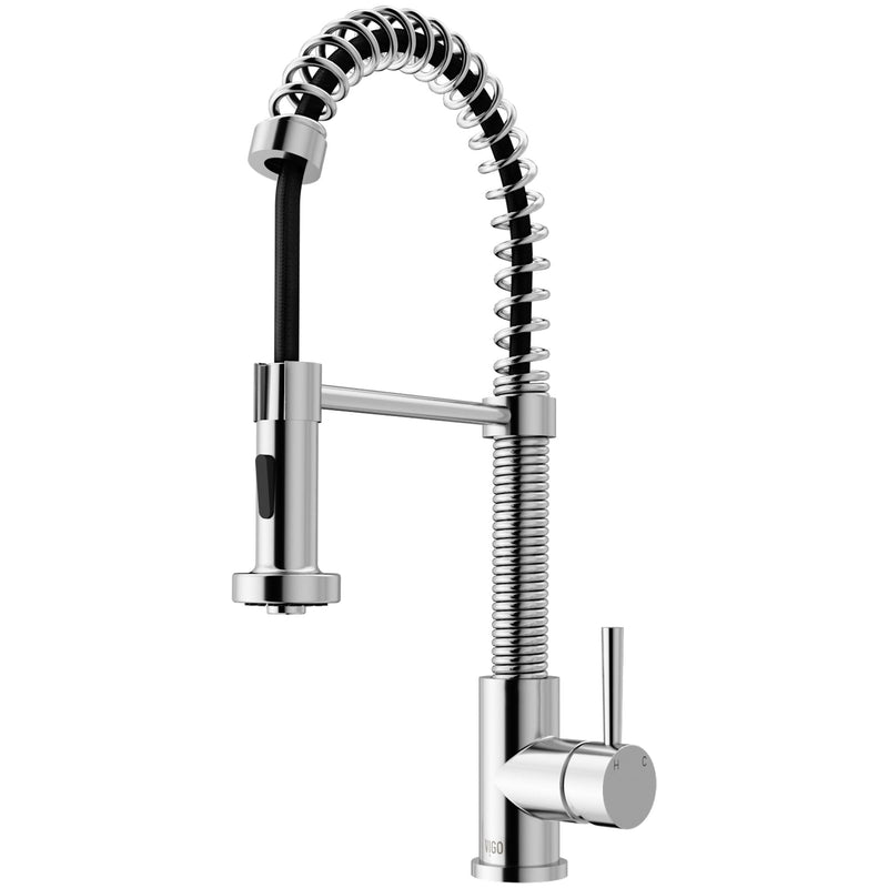 VIGO Edison Single Handle Pull Down Kitchen Faucet, Chrome G1