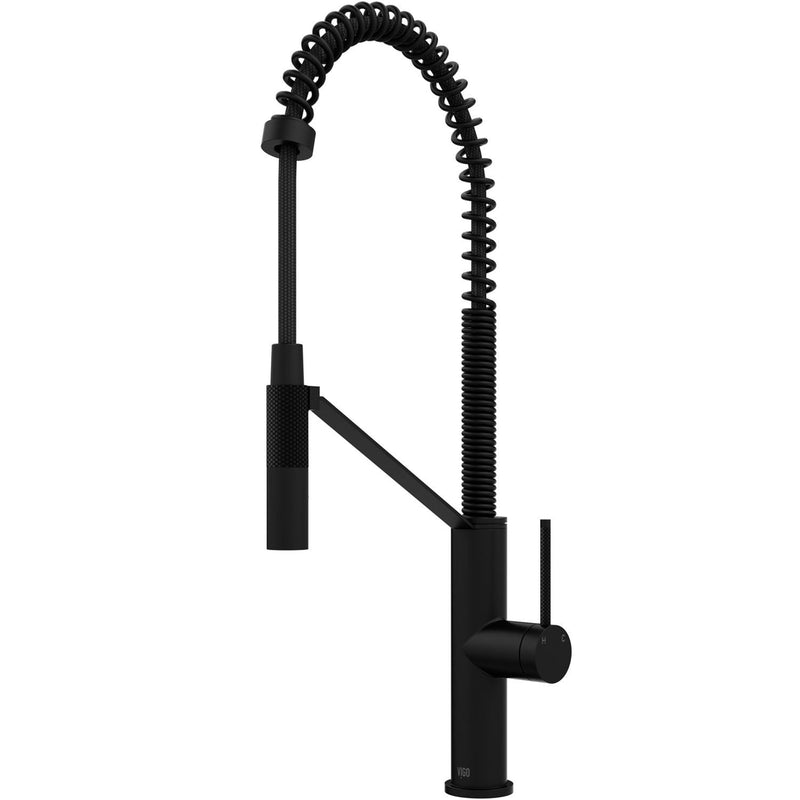 VIGO Livingston Magnetic Kitchen Faucet with Cfiber Technology, Matte Black A5