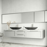 VIGO Lorca Gothic ConcretoStone 22x15-in Deep Grey Bathroom Sink/Basin with Rectangular Vessel