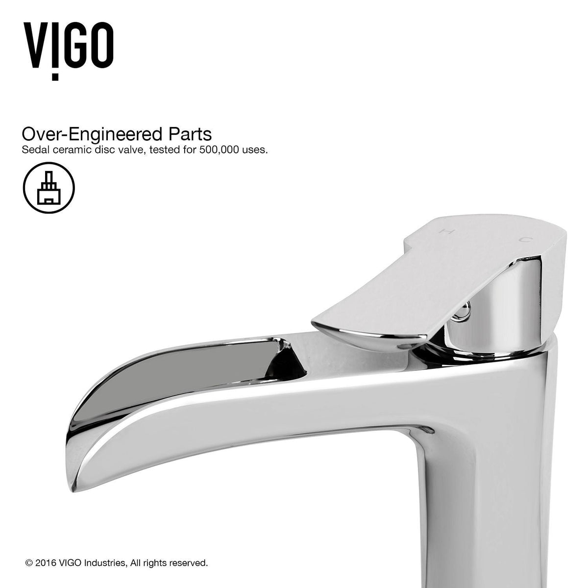 VIGO Magnolia MatteStone White Bathroom Sink/Basin Set with Niko Faucet and Rectangular Composite Vessel