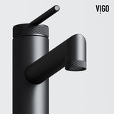VIGO Marigold MatteStone Matte White Bathroom Sink/Basin Set with Sterling Faucet and Rectangular Composite Vessel