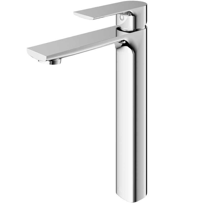 VIGO Norfolk Single Handle Vessel Single Hole Bathroom Sink Faucet, WaterSense Certified, Chrome, M5