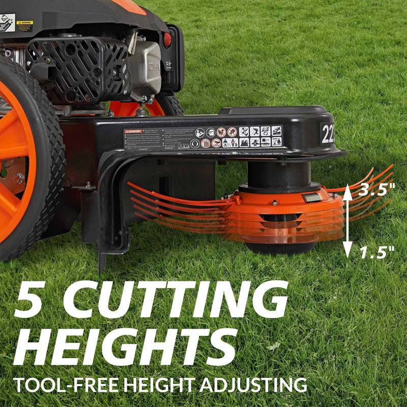 Yardmax 22 in. 170cc Gas Walk Behind String Trimmer Mower K1