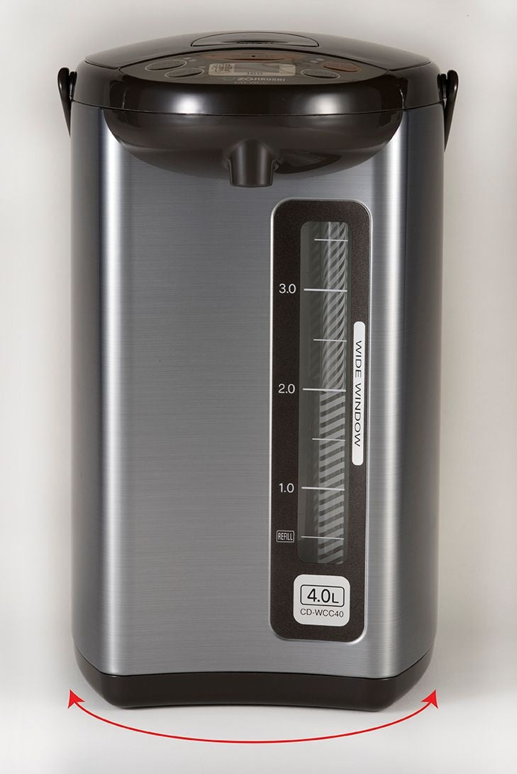 Zojirushi Electric Hot Water Boiler, Warmer & Dispenser, Black/Stainless Steel, 4-L